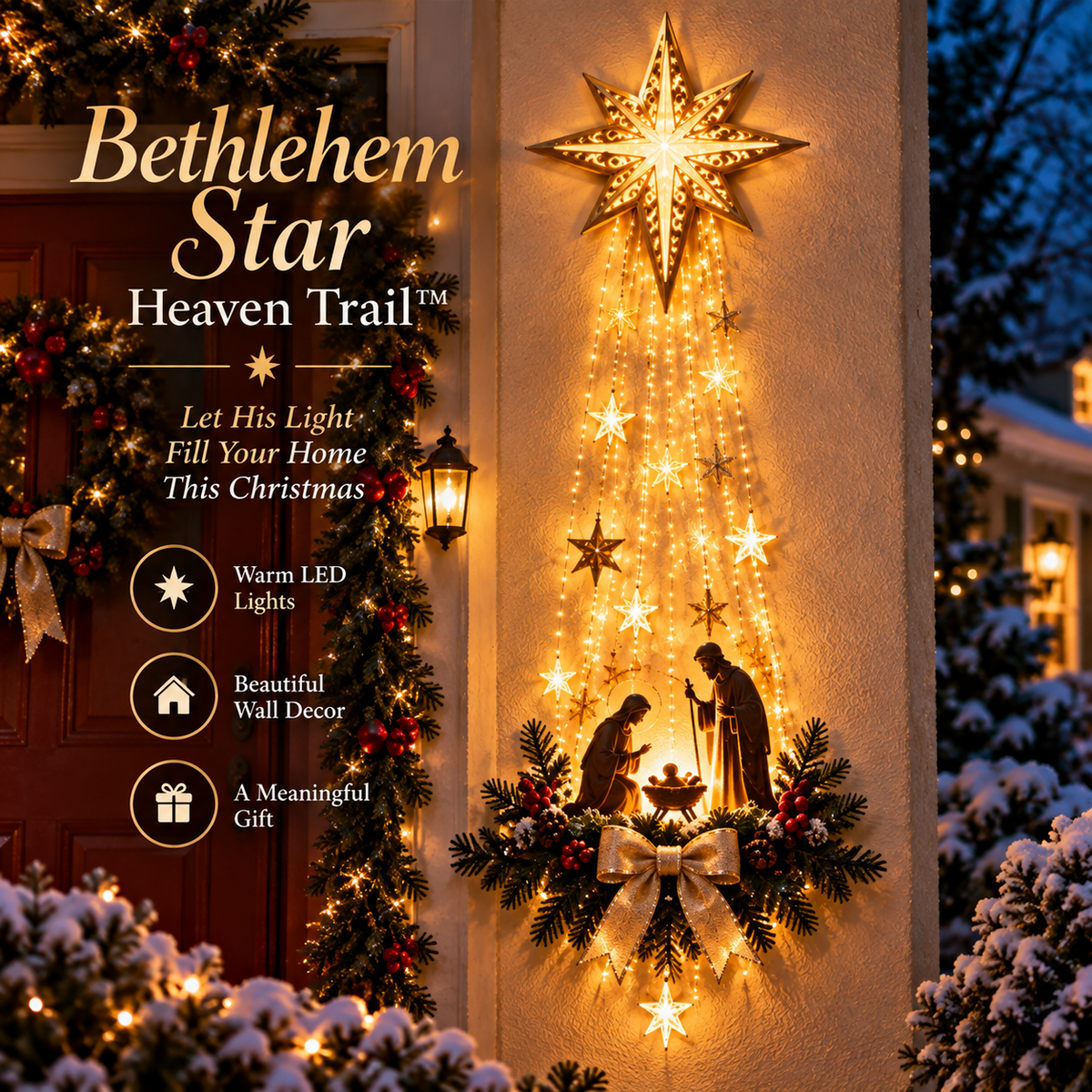 ✨Last Day 90% OFF✨ Lighted Nativity Wall Decor