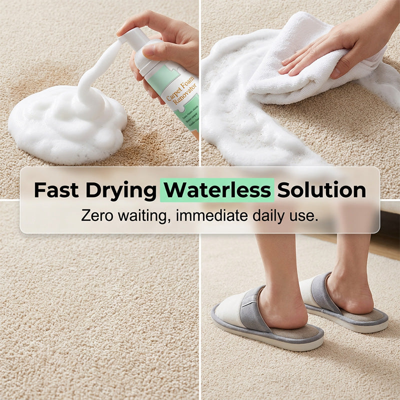🔥Waterless Carpet Foam Stain Remover with Towel🔥